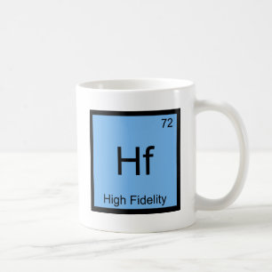Caneca De Café Hf - Camiseta de Símbolo de Elemento de Química de