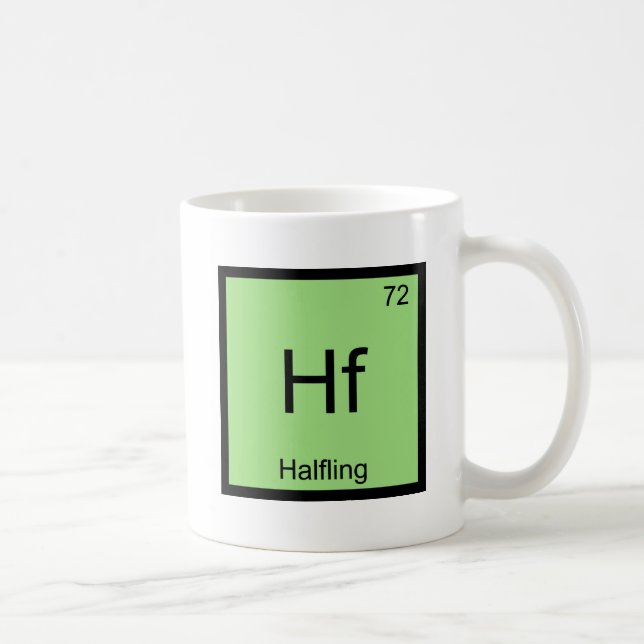 Caneca De Café Hf - Camiseta do Símbolo do Elemento Químico Diver (Direita)