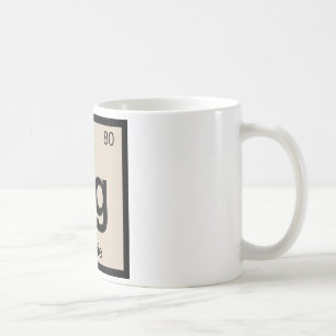 Caneca De Café Hg - Hoagie Símbolo da Tabela Periódica Química
