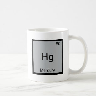 Caneca De Café Hg - Mercúrio Camiseta de Símbolo de Elemento de Q