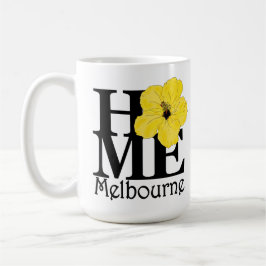 Caneca De Café Hibiscus amarelo HOME de Melbourne