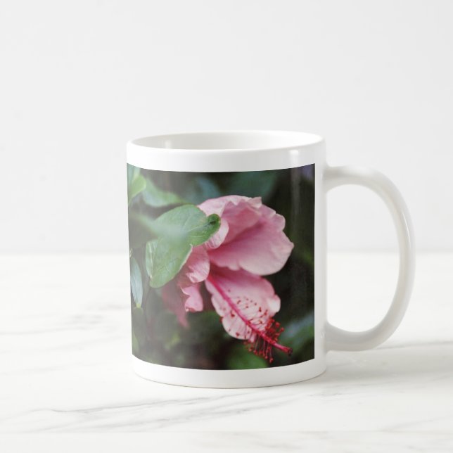 Caneca De Café hibiscus cor-de-rosa (Direita)