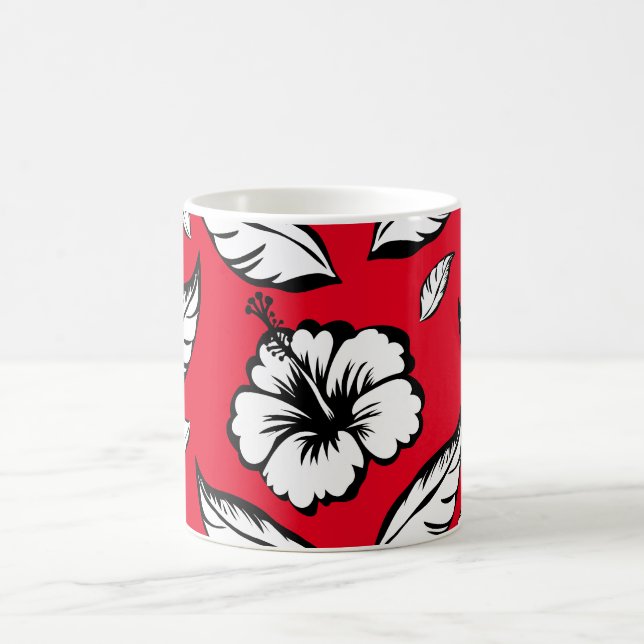 Caneca De Café Hibiscus Floral (Centro)