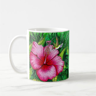 Caneca De Café Hibiscus Hummingbird Mug