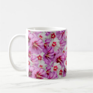 Caneca De Café Hibiscus - Padrão Chinês de Flor Rosa