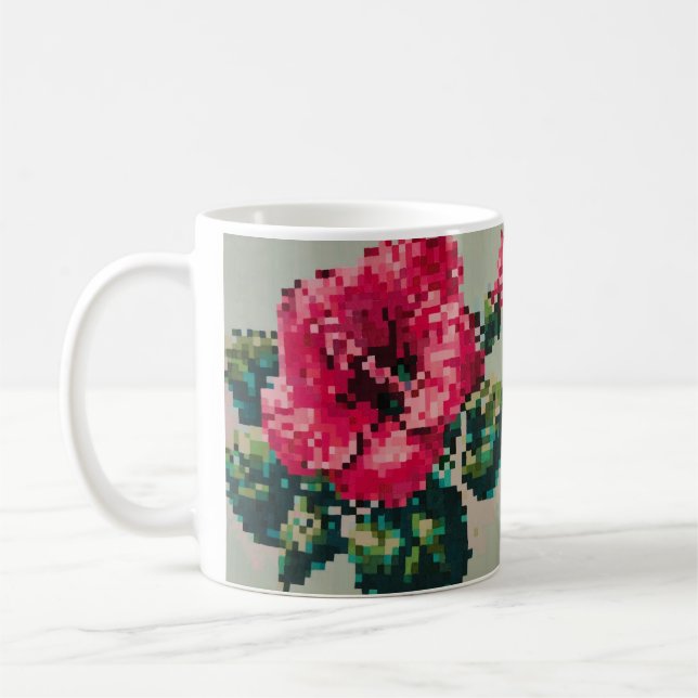 Caneca De Café Hibiscus Pastel Floral Molt (Esquerda)