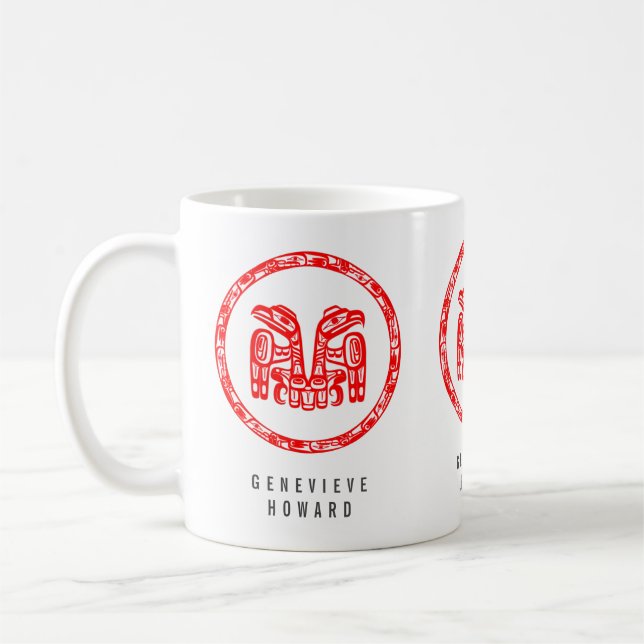 Caneca De Café Hida Tribal Native Red Eagle (Esquerda)