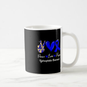 Caneca De Café Hidrocefalia Consciência Paz Amor Esperança Azul