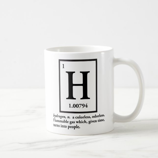 Caneca De Café hidrogênio - um gás que transforme em pessoas (Direita)
