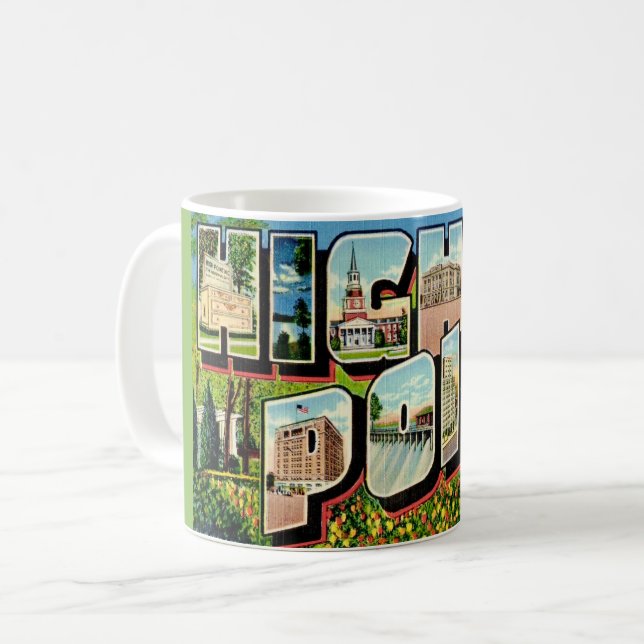 Caneca De Café High Point North Carolina Postcard (Frente Esquerda)