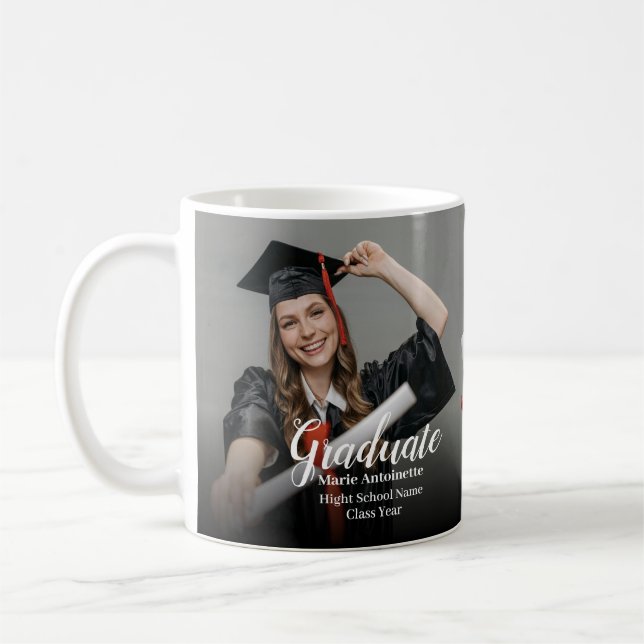 Caneca De Café High School Graduate Modern Graduation (Esquerda)