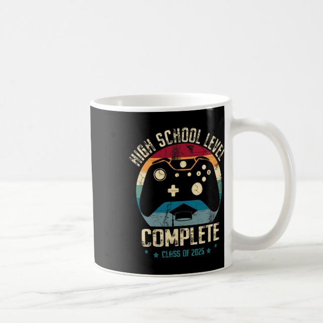 Caneca De Café High School Level Complete Gamer Cl Of 2025 Gradua (Direita)