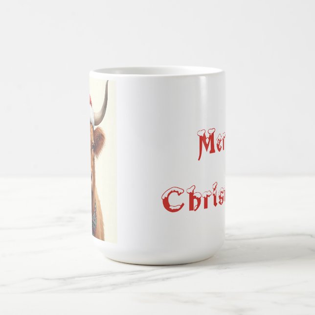Caneca De Café Highland Cow Christmas (Centro)