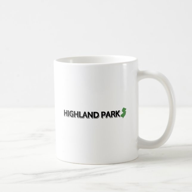 Caneca De Café Highland Park, Nova Jersey (Direita)