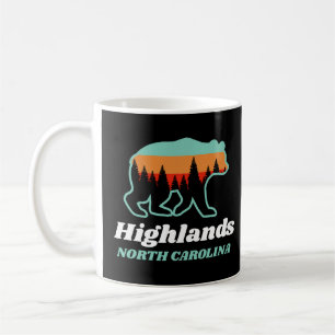 Caneca De Café Highlands North Carolina NC Bear Retro Vintage