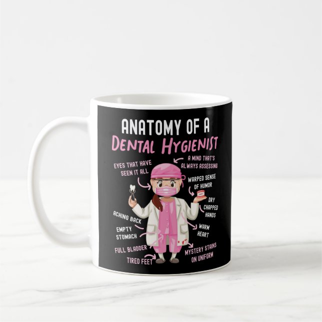 Caneca De Café Higienista Dental Anatomia Dental De Dental (Esquerda)