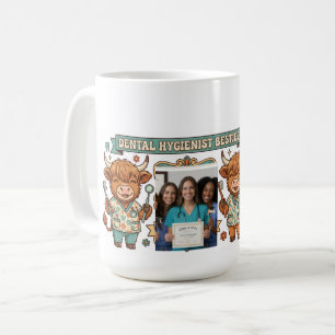 Caneca De Café Higienista Dentária Personalizada Amigas Cow Highl