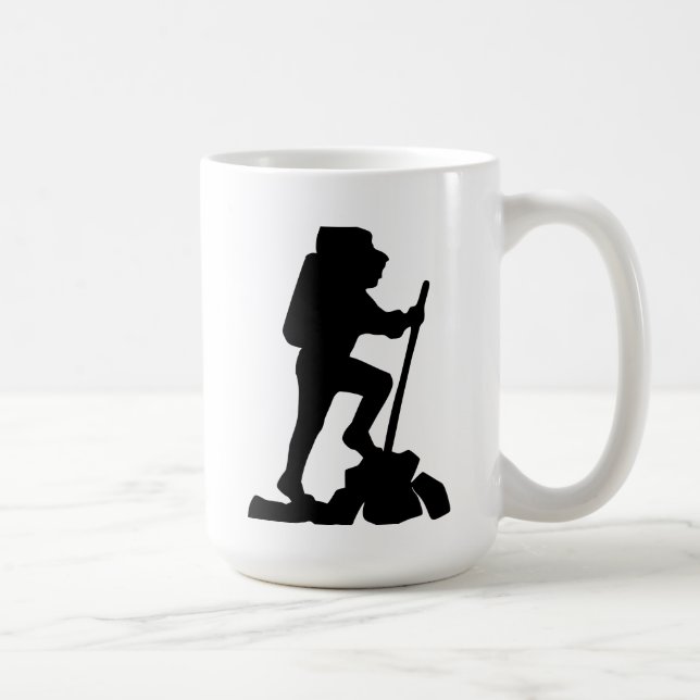 Caneca De Café Hiking Adventure Silhouette Mug, Presente do Nave  (Direita)