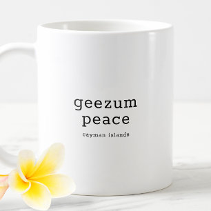 Caneca De Café Hilarious Caymanian Dialect Geezum Peace