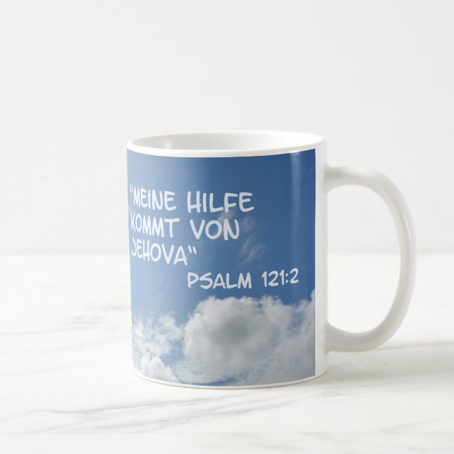 Caneca De Café Hilfe kommt von Jehova.... (Direita)