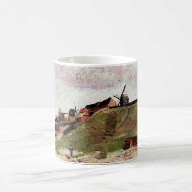 Caneca De Café Hill of Montmartre with Quarry by Vincent van Gogh (Centro)