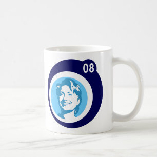 Caneca De Café Hillary Clinton 08. bolhas azuis.