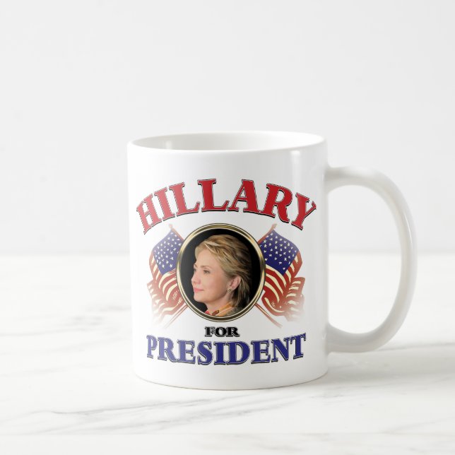 Caneca De Café Hillary Clinton Para O Presidente 2016 (Direita)