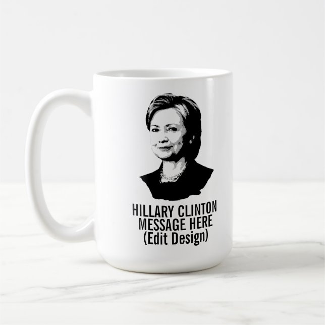 Caneca De Café Hillary Clinton Personalizado (Esquerda)