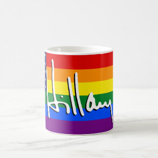 CANECA DE CAFÉ HILLARY DO "BANDEIRA ORGULHO GAY "