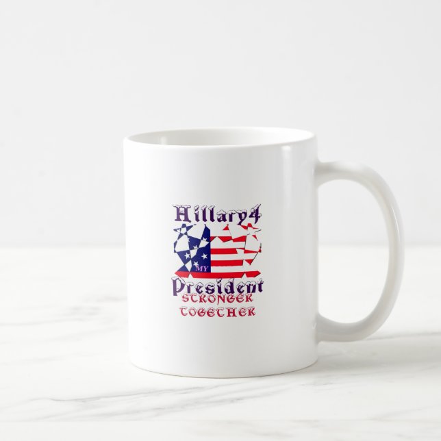 Caneca De Café Hillary for USA Presidente Somos Mais Fortes (Direita)