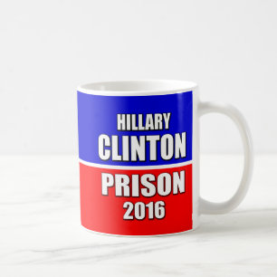 CANECA DE CAFÉ "HILLARY PARA A PRISÃO 2016 "