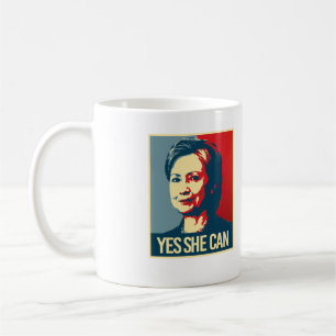 Caneca De Café hillary - sim ela pode - - -