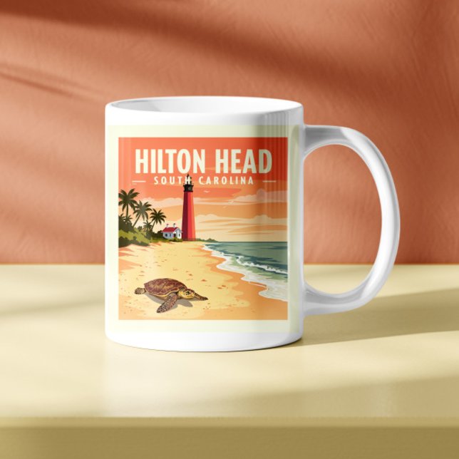 Caneca De Café Hilton Head Carolina do Sul Antiga (Criador carregado)