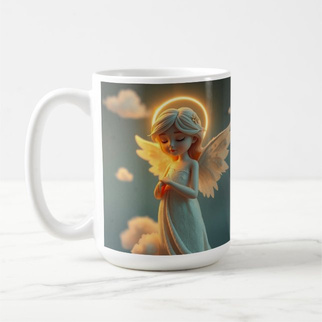 Caneca De Café Himmlischer Friedensengel – Leuchtende Liebe (Esquerda)