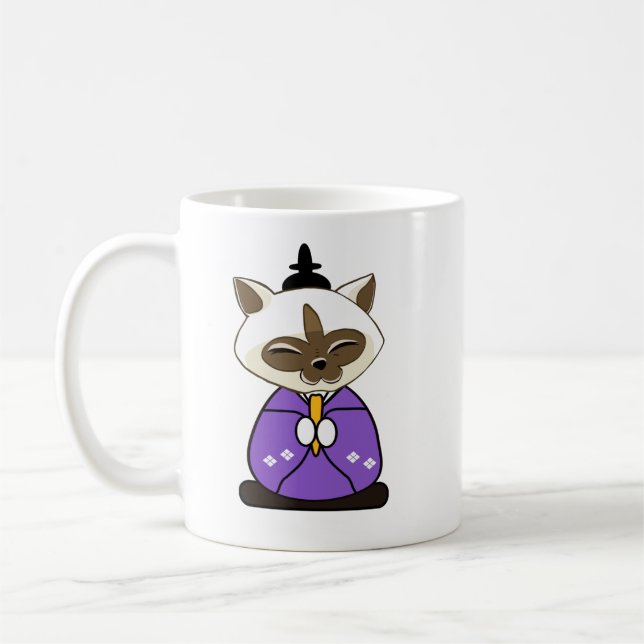 Caneca De Café Hinamatsuri Gatos Siameses Hina Ningyo (Esquerda)