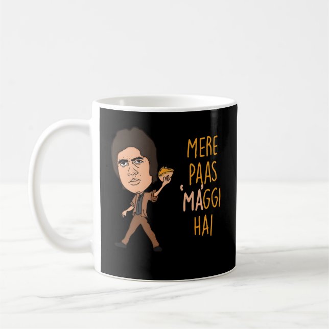 Caneca De Café Hindi Desi Bollywood Mere Paas Mãe Hai (Esquerda)