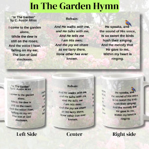 Caneca De Café Hino Cristão No Jardim