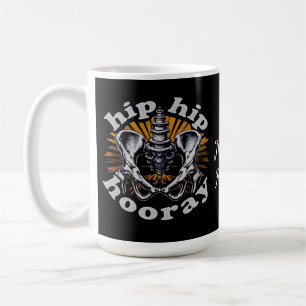 Caneca De Café Hip Hip Hooray Engraçado Cirurgia De Substituição 