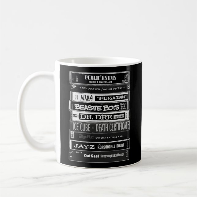 Caneca De Café Hip Hop Cassettes Rap da Antiga Escola (Esquerda)