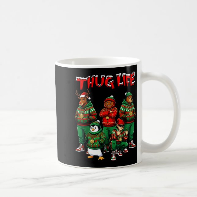Caneca De Café Hip Hop Holiday Crew - Ugly Christmas Sweater Rap  (Direita)