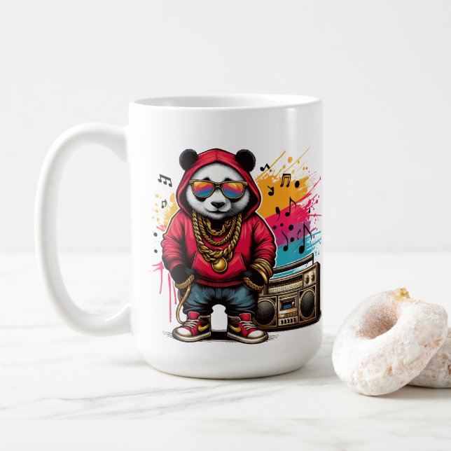 Caneca De Café Hip Hop Panda Groove: Hip Hop (Com Donut)