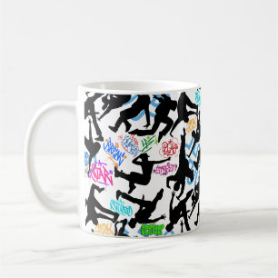 Caneca De Café HipHop 50. Padrão de dança