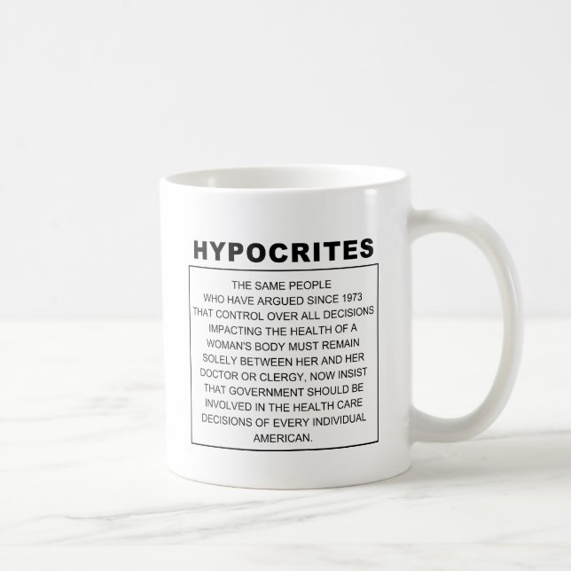 Caneca De Café Hipócrita (Direita)