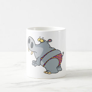 Caneca De Café Hipopótamo De Biquíni
