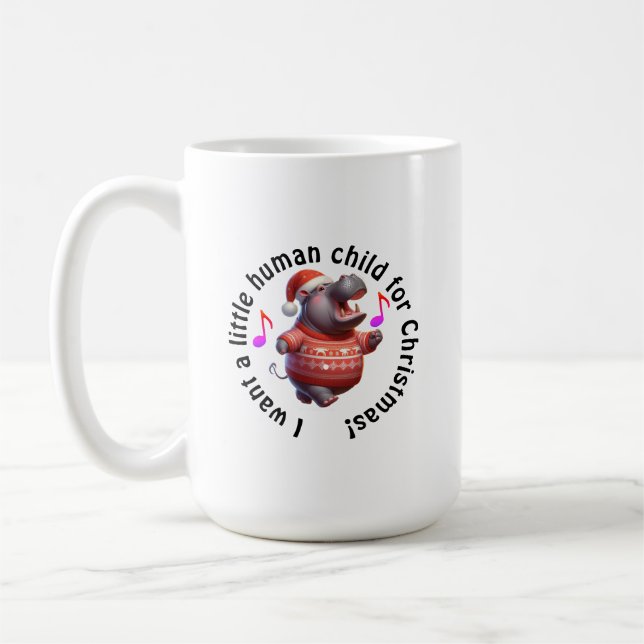 Caneca De Café Hipopótamo para o Natal Paródia (Esquerda)