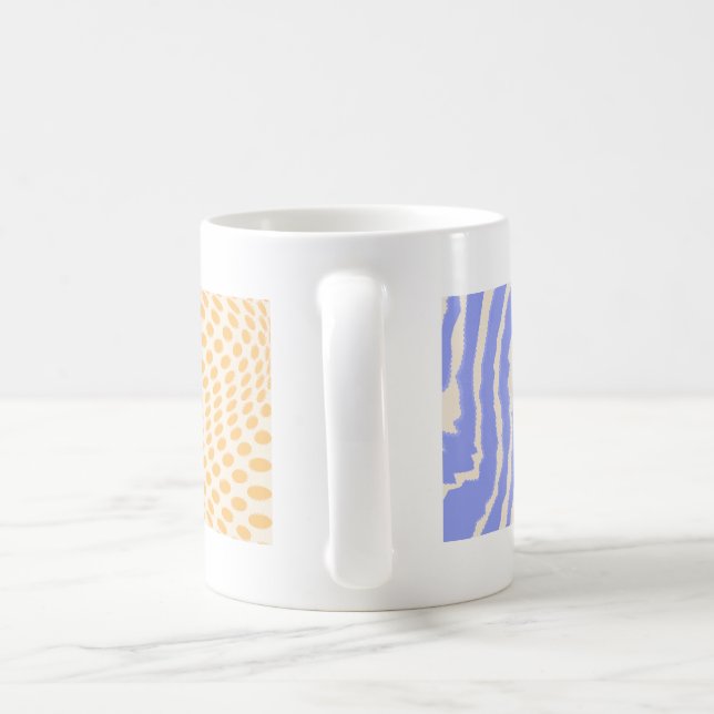 Caneca De Café Hippie 70s posters em estilo groovy (Alça)