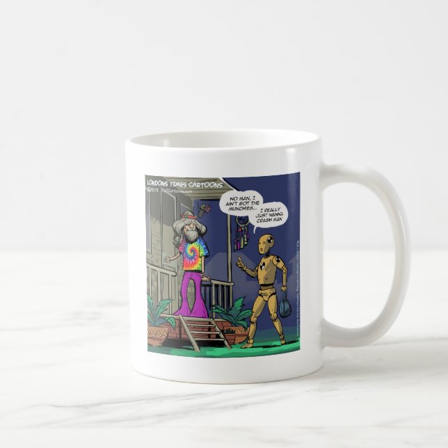 Caneca De Café Hippie do Teste de Colisão Divertido (Direita)