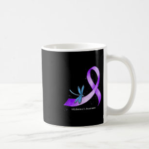Caneca De Café Hippie Dragonfly Purple Ribbon Heimer Consciência