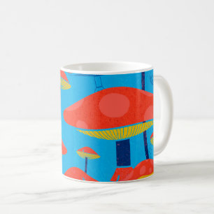 Caneca De Café Hippie Dreamy Retro Vibe Encantando Cogumelos