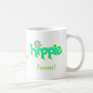 Caneca De Café Hippie Forever Turquoise Art Name Personalizado